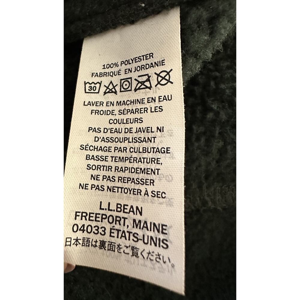 LL Bean Mens Medium Reg Sweater Full Zip Jacket Forest Green - Picture 7 of 8